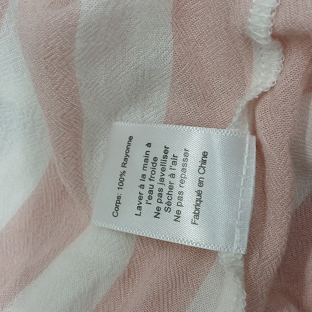 Sundays Tie Front Top in Pink and White Stripe - Picture 11 of 13